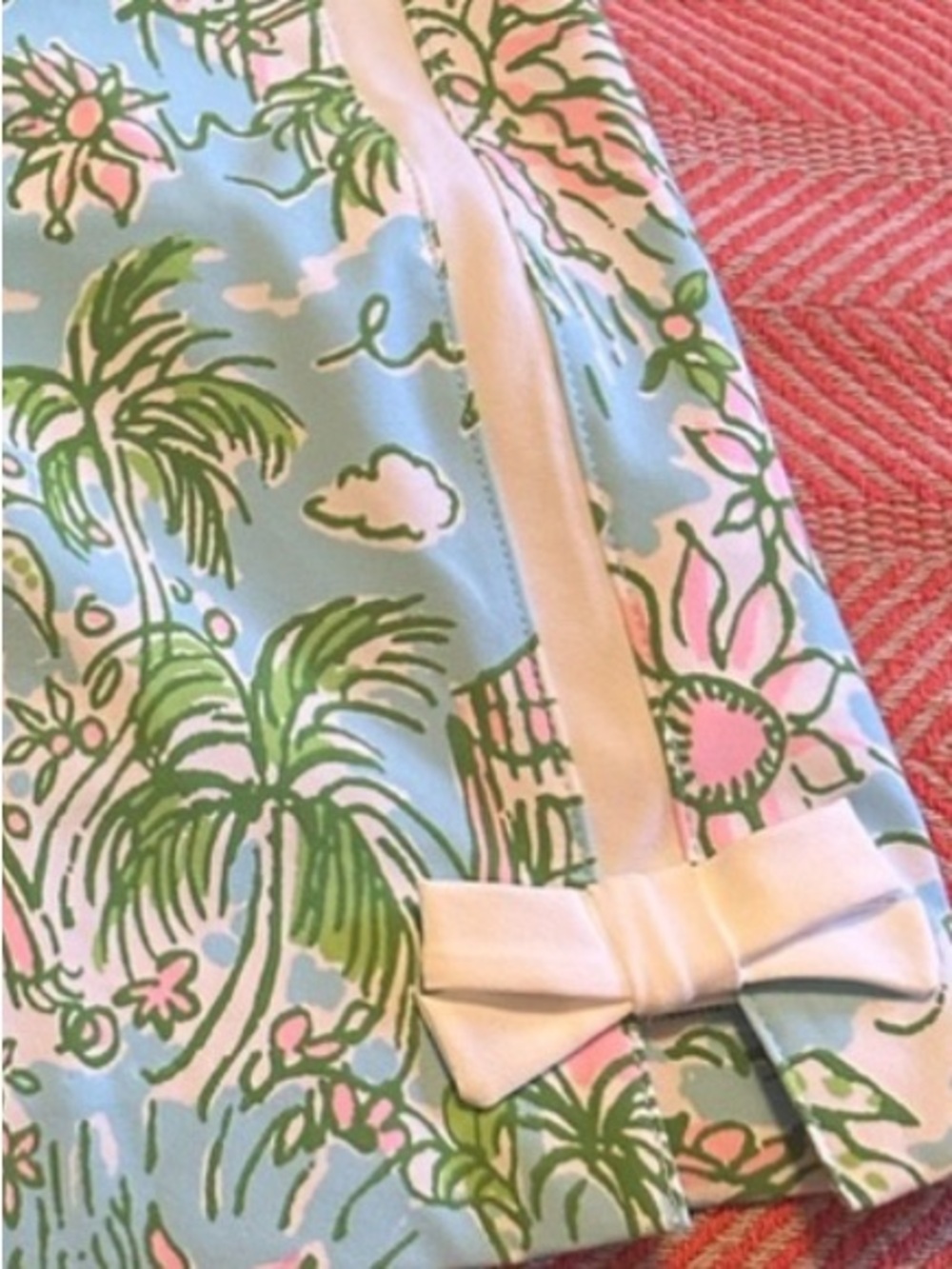 UPF 50+ Luxletic Monica Bow Skort - Fresh Water Blue Sunbathers Bliss Golf - Picture 4 of 4